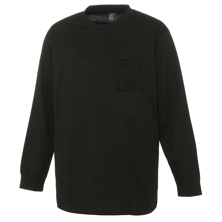 ロゴエンボスプリント長袖Tシャツ