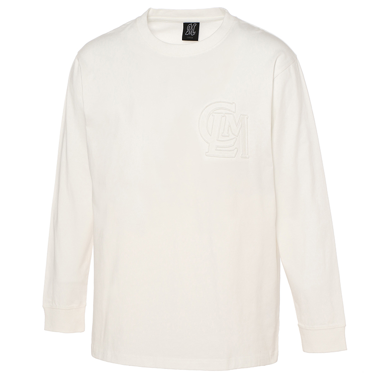 ロゴエンボスプリント長袖Tシャツ