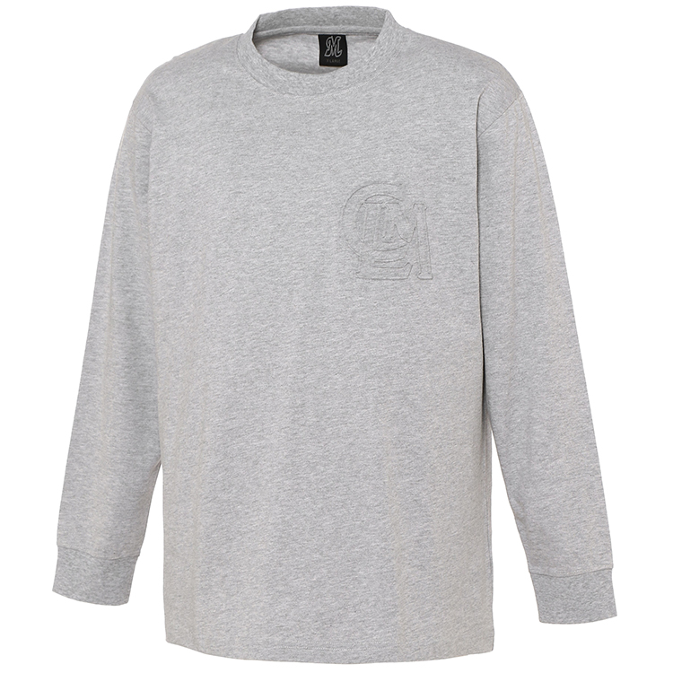 ロゴエンボスプリント長袖Tシャツ