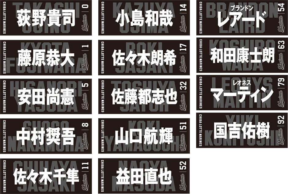 2022シーズン選手フェイスタオル(ビジター)