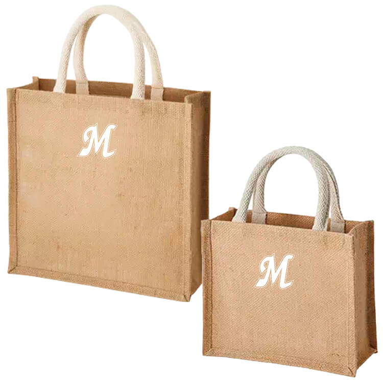 ジュートスクエアトートバッグ