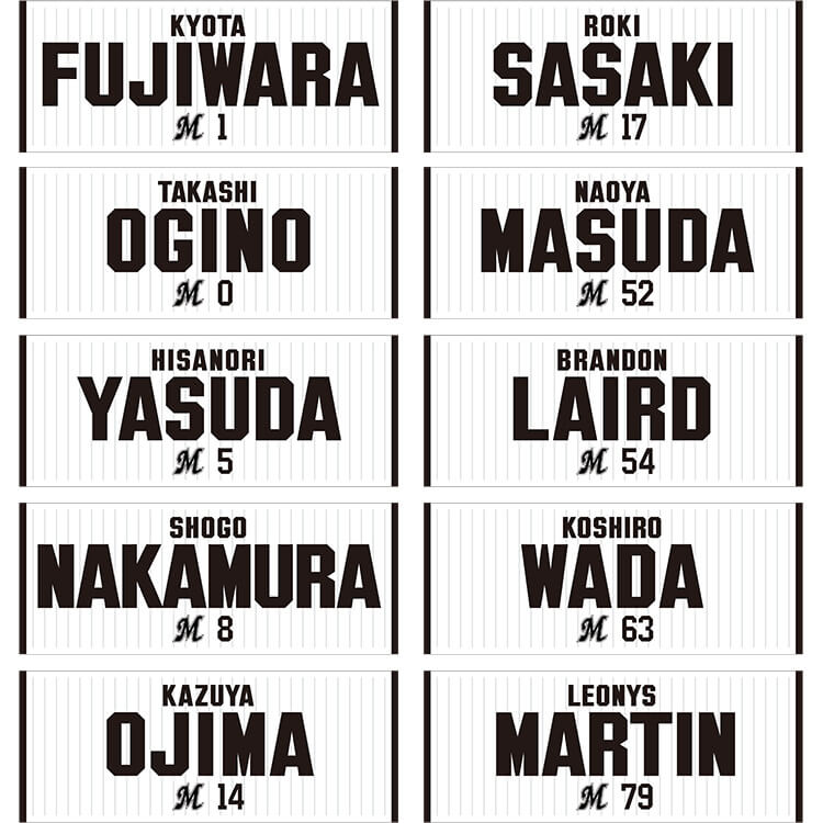 選手フェイスタオル アルファベットVer.