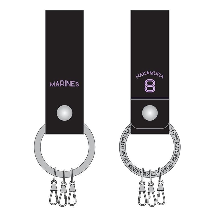 本革製ユニホーム型ベルトキーリング