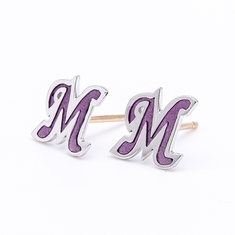 Mイニシャル・スタッドピアス