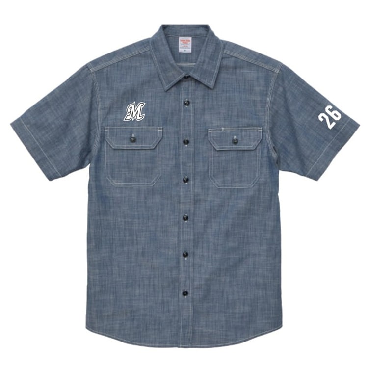 シャンブレーワークシャツ