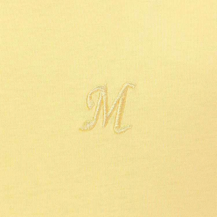 Mロゴ刺繡カラーTシャツ