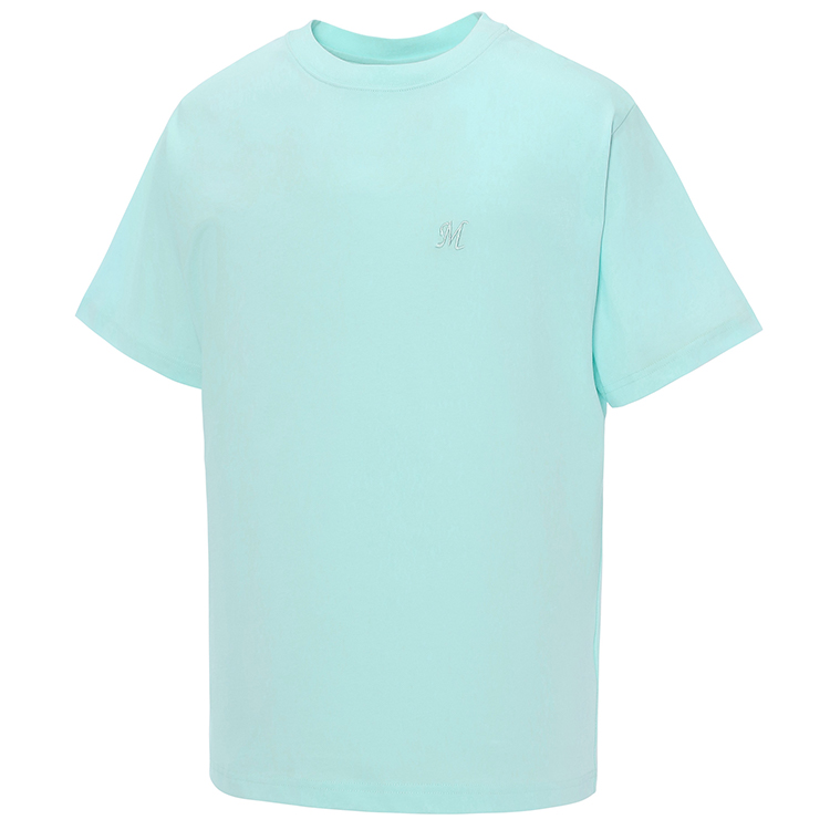 Mロゴ刺繡カラーTシャツ