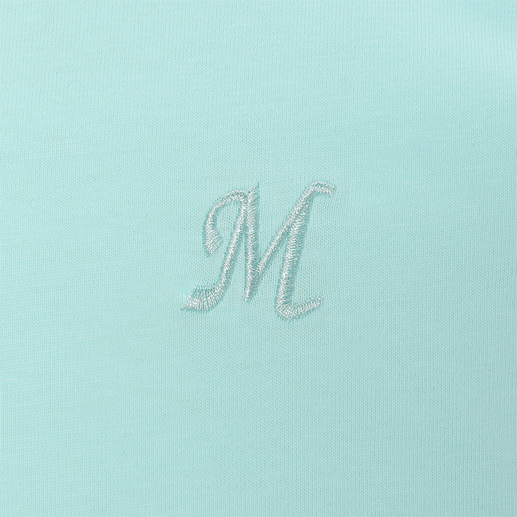 Mロゴ刺繡カラーTシャツ