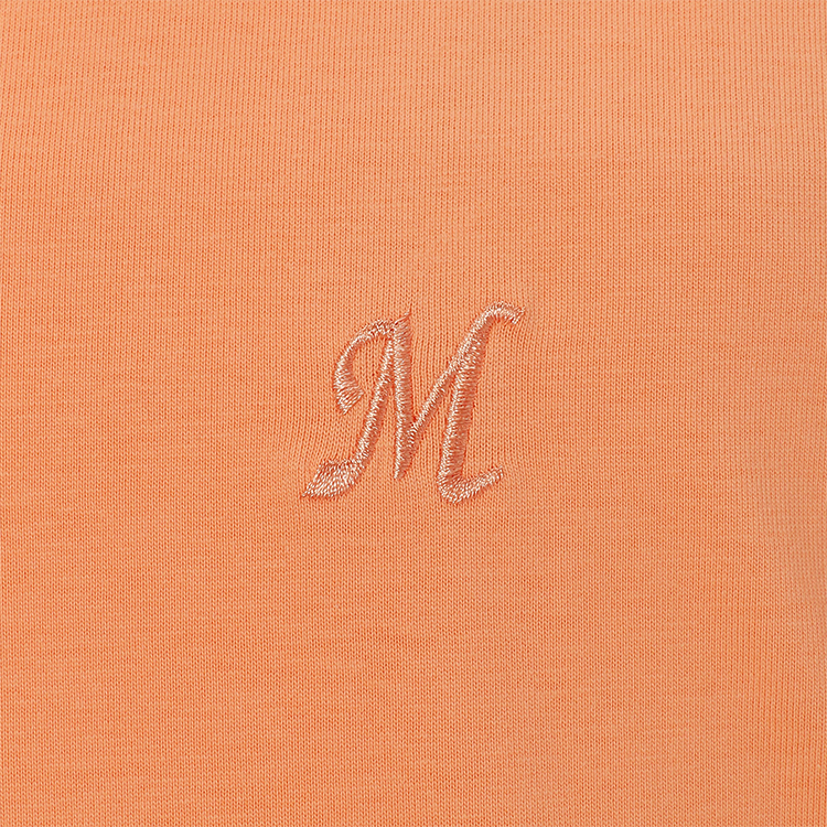 Mロゴ刺繡カラーTシャツ