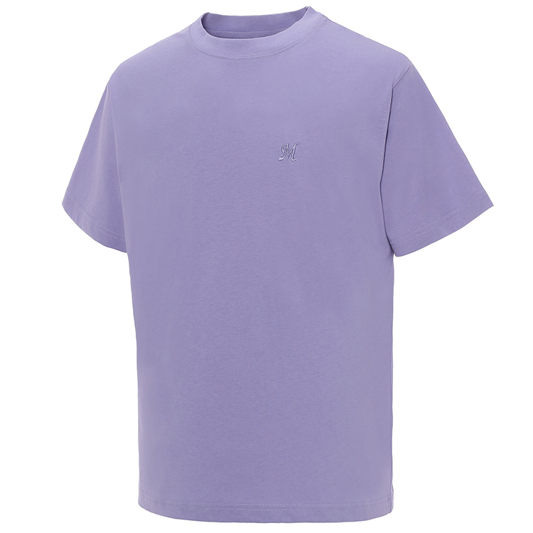 Mロゴ刺繡カラーTシャツ