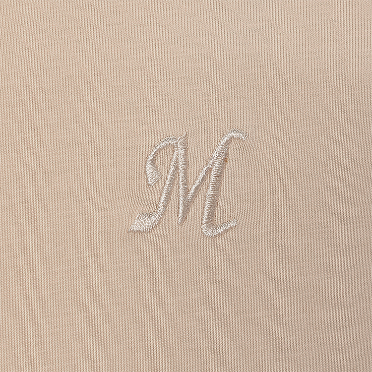 Mロゴ刺繡カラーTシャツ