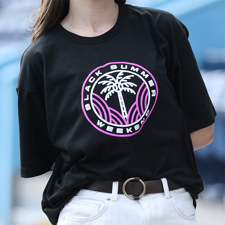 BSWロゴ発泡プリントTシャツ