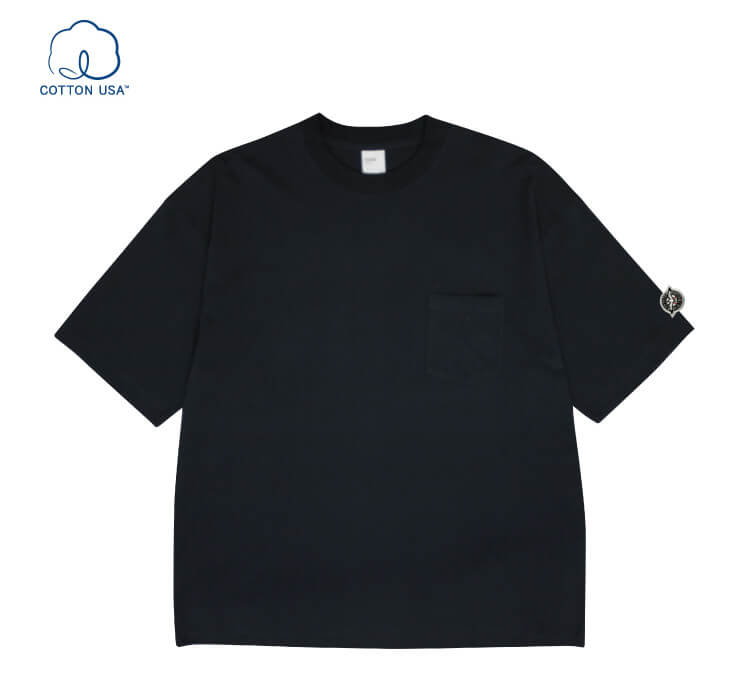 ポケット付きワッペンTシャツ