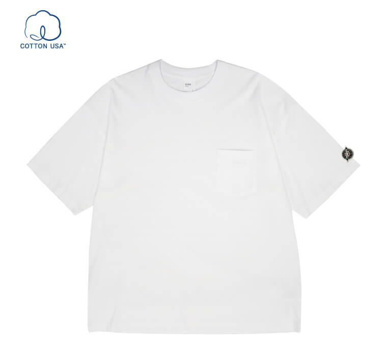 ポケット付きワッペンTシャツ