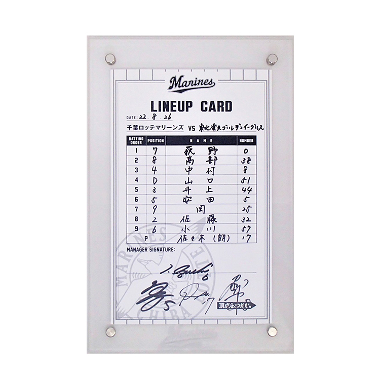 #6井口監督/#17佐々木朗/#0荻野貴/#5安田(2022.8.26)