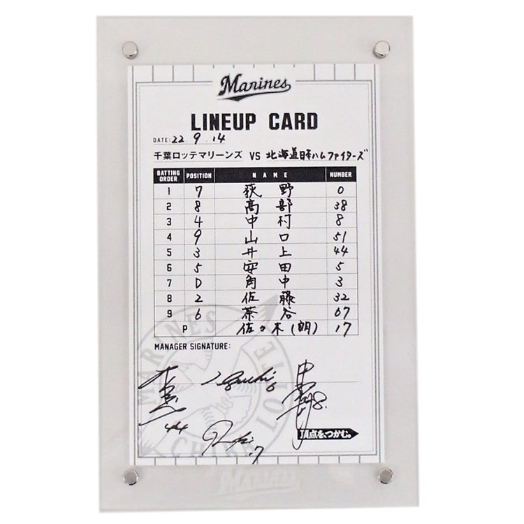 #6井口監督/#17佐々木朗/#8中村/#44井上(2022.9.14)