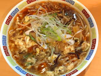 すっぱからいラーメン～宮城県産サンマ節スープで～ 1,000円