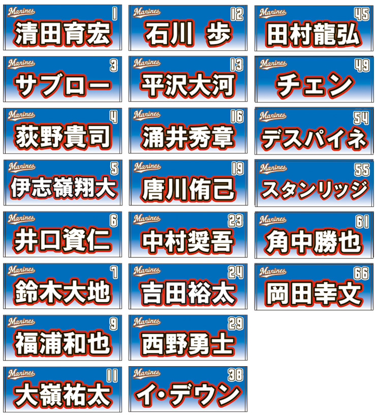 Amazon.co.jp: 千葉 マリンズ マリンフェスタ ネーム&ナンバー