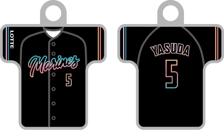 ユニホーム型チャーム BLACK SUMMER Ver.(5 安田 尚憲)