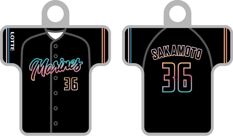 ユニホーム型チャーム BLACK SUMMER Ver.(36 坂本 光士郎)