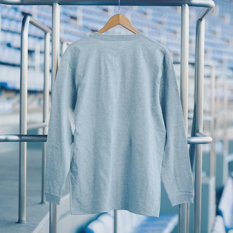 長袖Tシャツ(シンプル)グレー