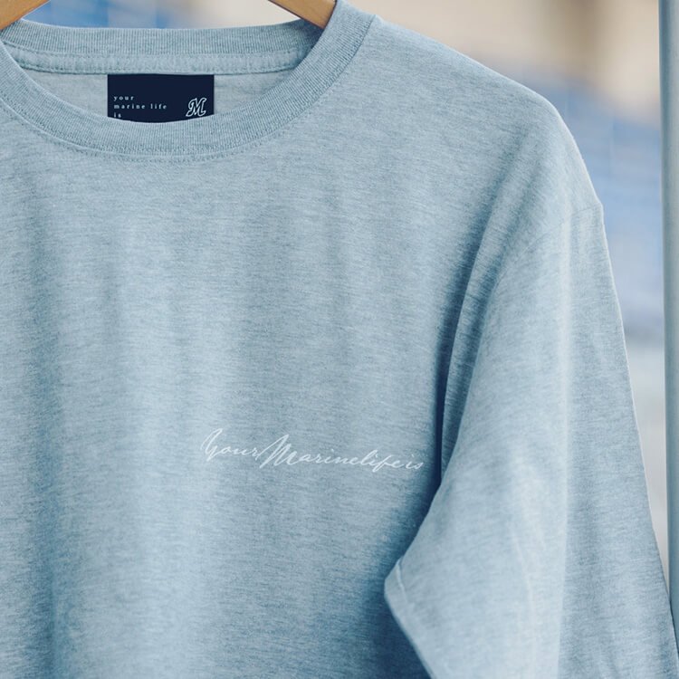 長袖Tシャツ(シンプル)グレー