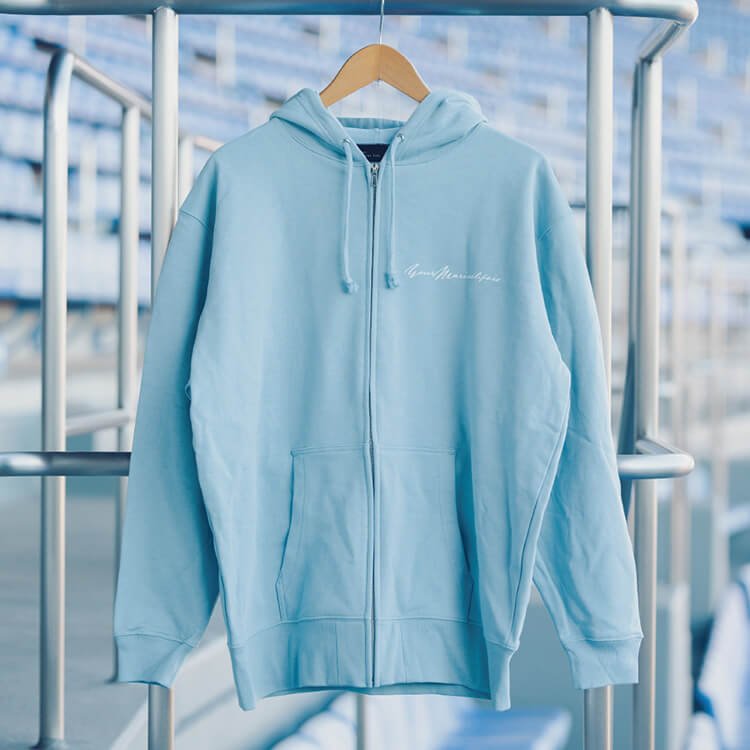 パーカー(ZIP)ブルー