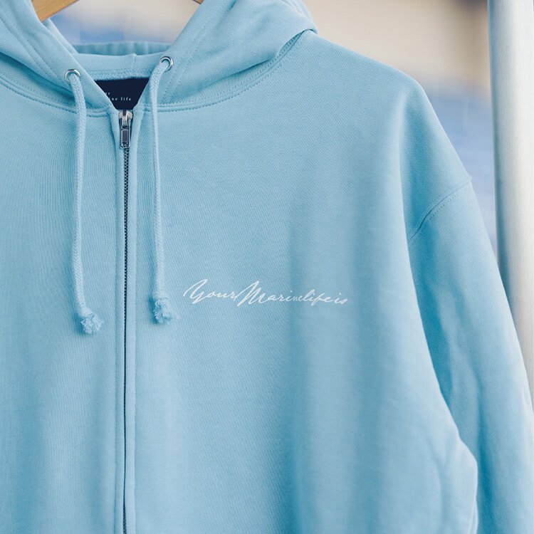 パーカー(ZIP)ブルー