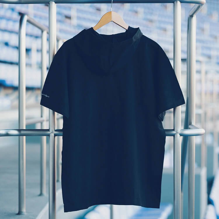 半袖フーディ ブラック