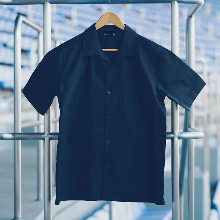 開襟シャツ ブラック