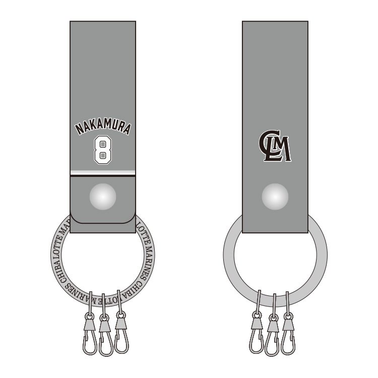 本革製ユニホーム型ベルトキーリング