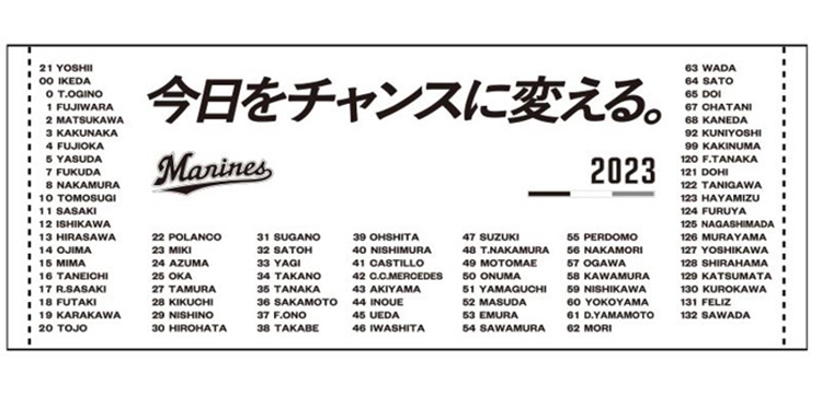 スローガンフェイスタオル