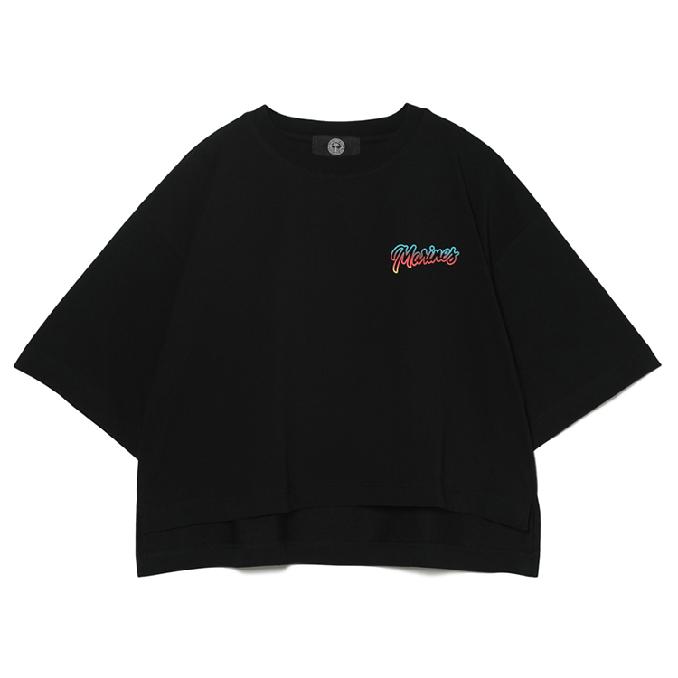 BSWクロップド半袖Tシャツ(両面プリント)