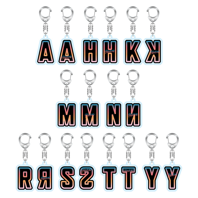 アクリルイニシャルキーホルダーBSW 