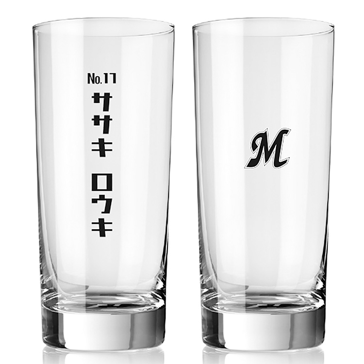 全選手対応カタカナネーム テーパーロンググラス