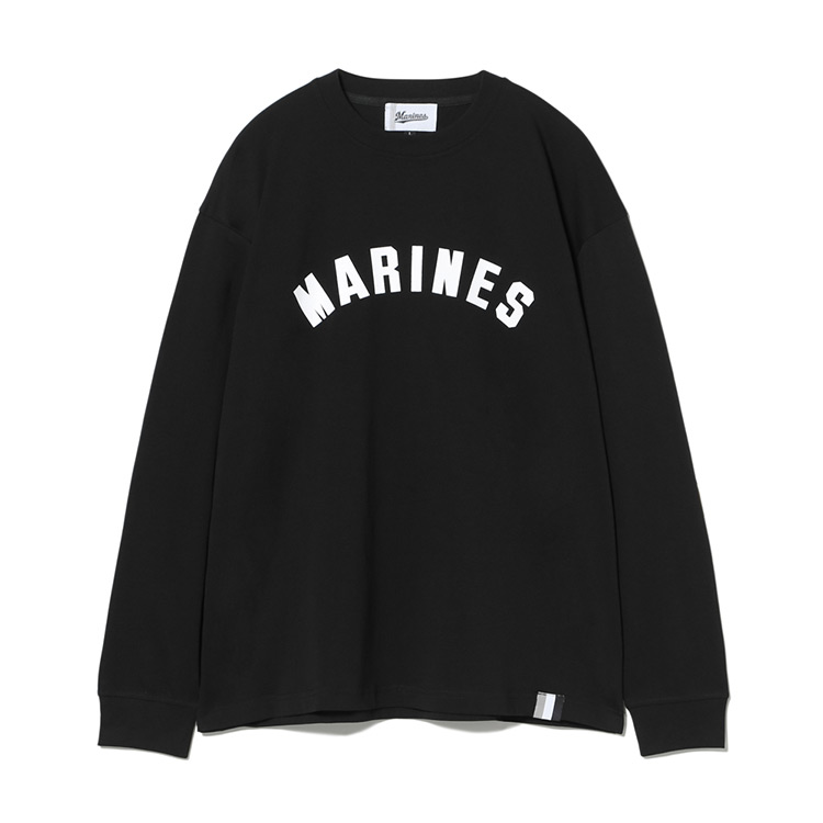 MARINES プリント長袖Tシャツ