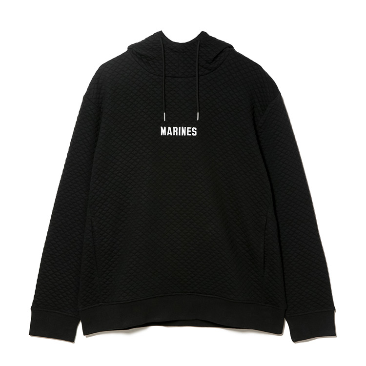 MARINES ニットキルトプルパーカー