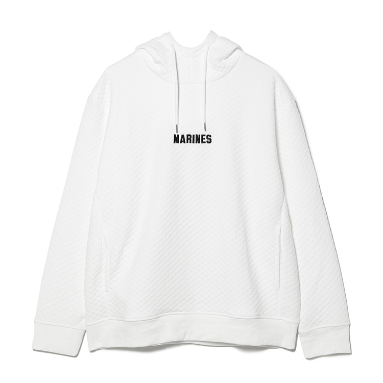 MARINES ニットキルトプルパーカー