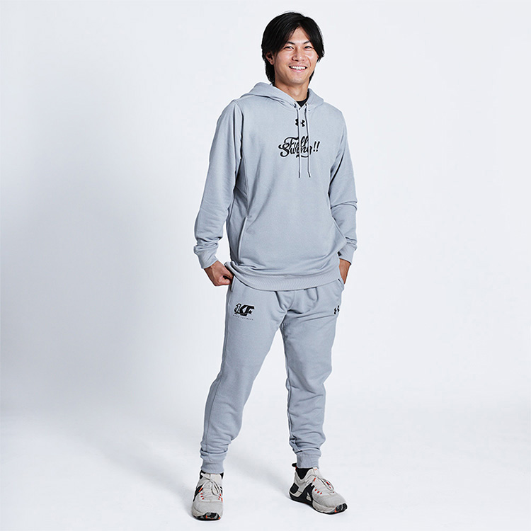 藤原恭大選手 アンダーアーマー コラボ スウェット セットアップ ブラック XL 9/29(金)藤原選手アンダーアーマーコラボグッズ第2弾販売 - 千葉