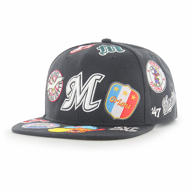 Marines オールドロゴ総柄 '47 CAPTAIN ブラック