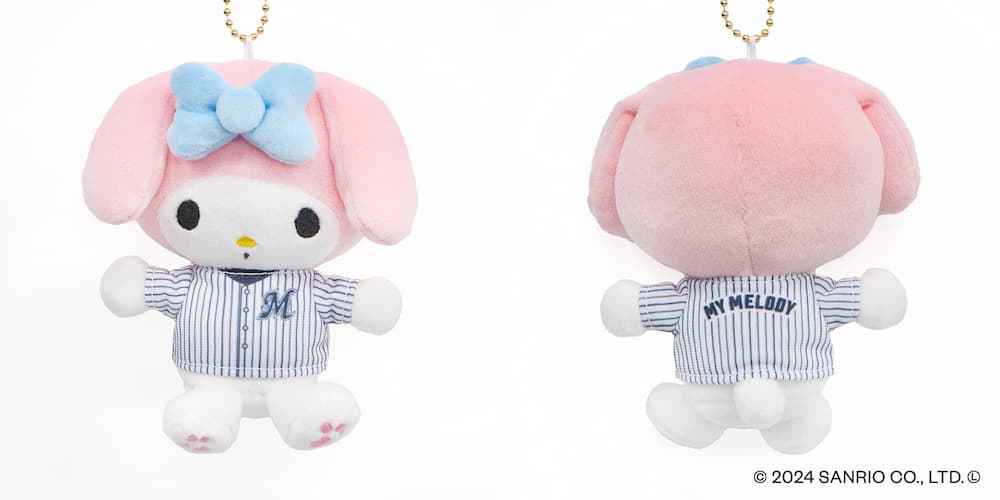 ‪꒰新品未使用꒱‬千葉ロッテマリーンズ×サンリオコラボ シナモロール ぬいぐるみ オンラインストア販売】2/16(金)サンリオコラボグッズ(ホーム