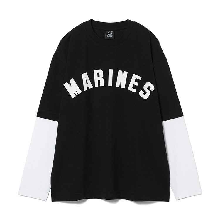レイヤード長袖Tシャツ(MARINES)