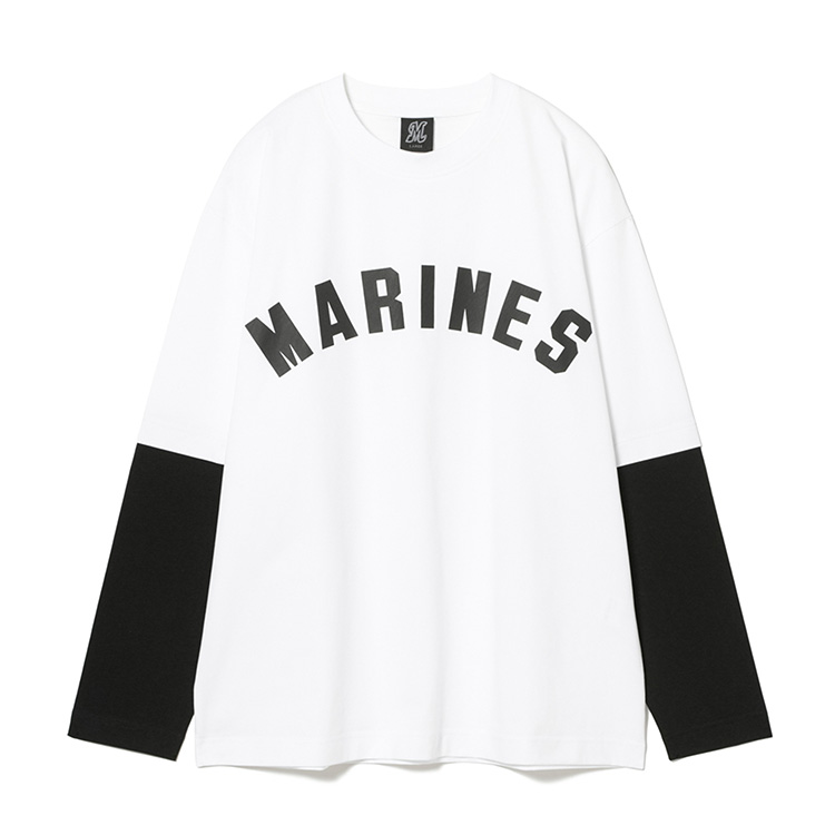 レイヤード長袖Tシャツ(MARINES)