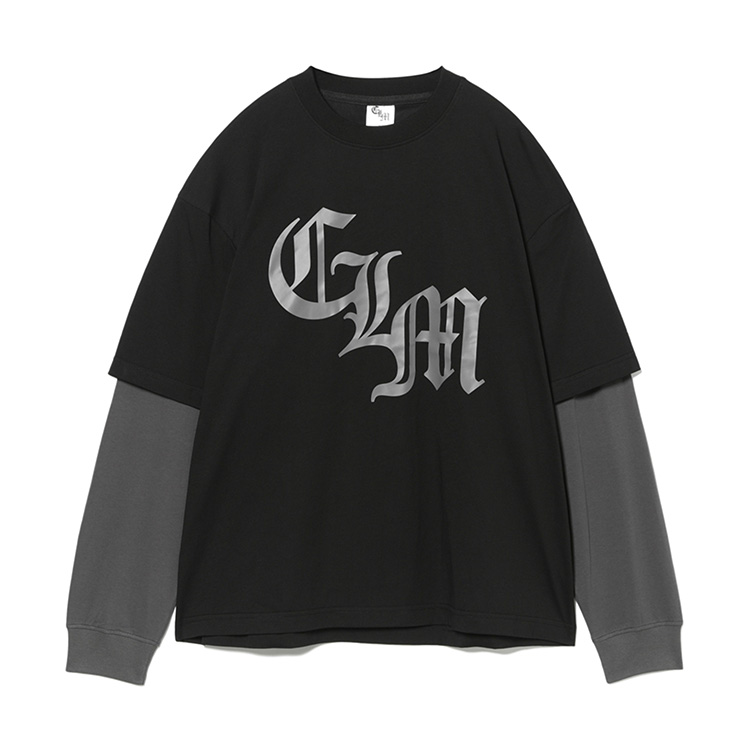 NCEフェイクレイヤード長袖Tシャツ(CLMロゴ)