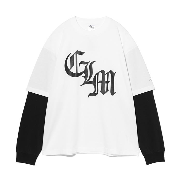 NCEフェイクレイヤード長袖Tシャツ(CLMロゴ)