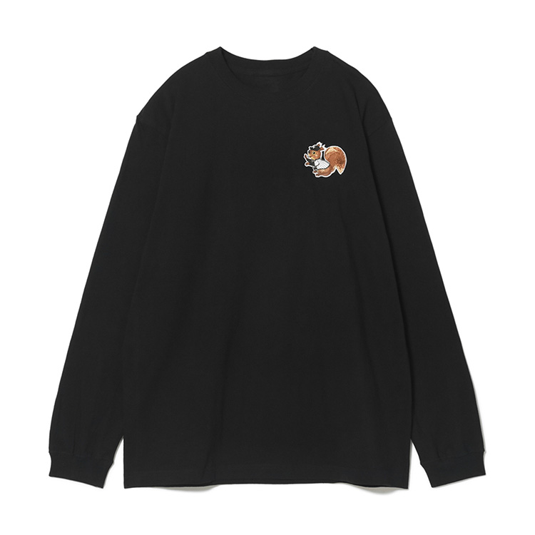 刺繍長袖Tシャツ