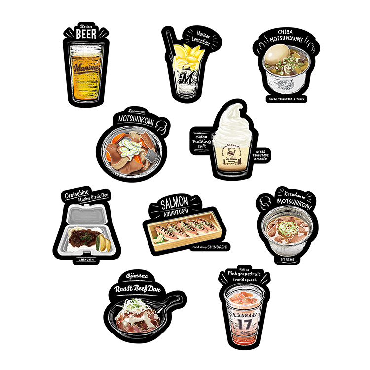 スタジアムグルメシークレットステッカー