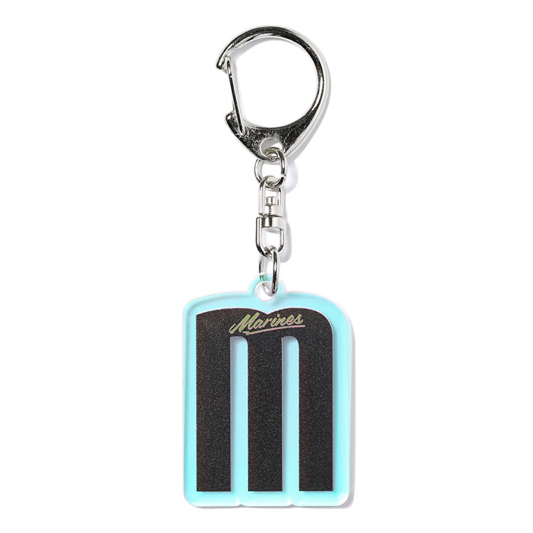 オーロラアクリルイニシャルキーホルダー