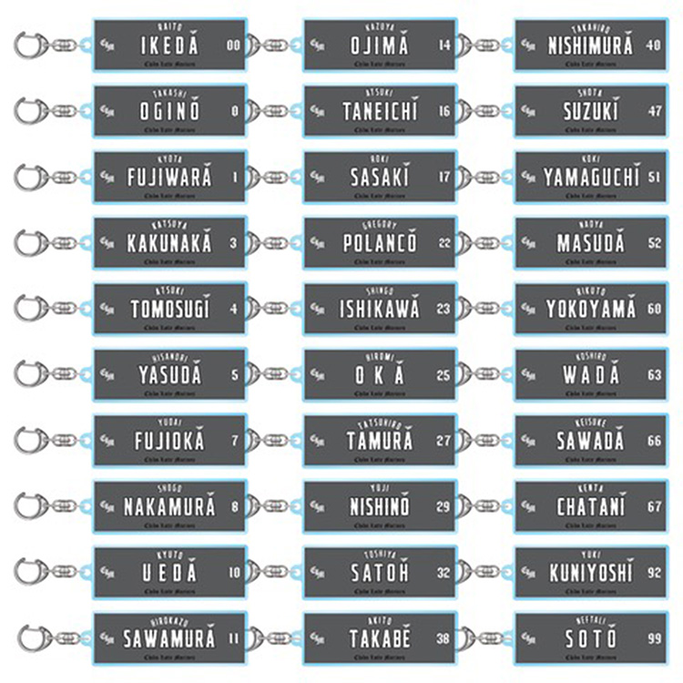 2024 選手フェイスタオルデザイン シークレットアクリルキーホルダー(NCE)