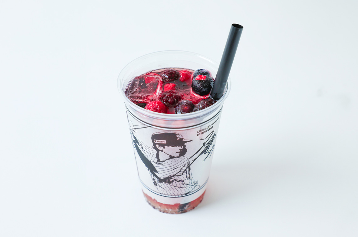 慎吾の果肉たっぷりベリーベリーグレープソーダ(ソフトドリンク)